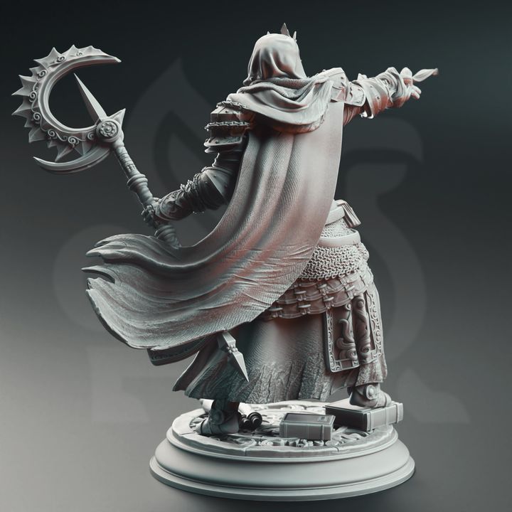 Eldrich King Scythe Fighter Villain NPC Minaiture 32mm Scale  - Royal Psionic Master by DM Stash