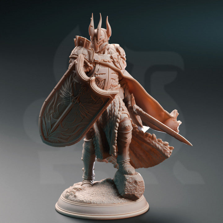 Armored Gladiator Fighter Knight Shield Sword 32mm Scale - Paladin of Justice by DM Stash