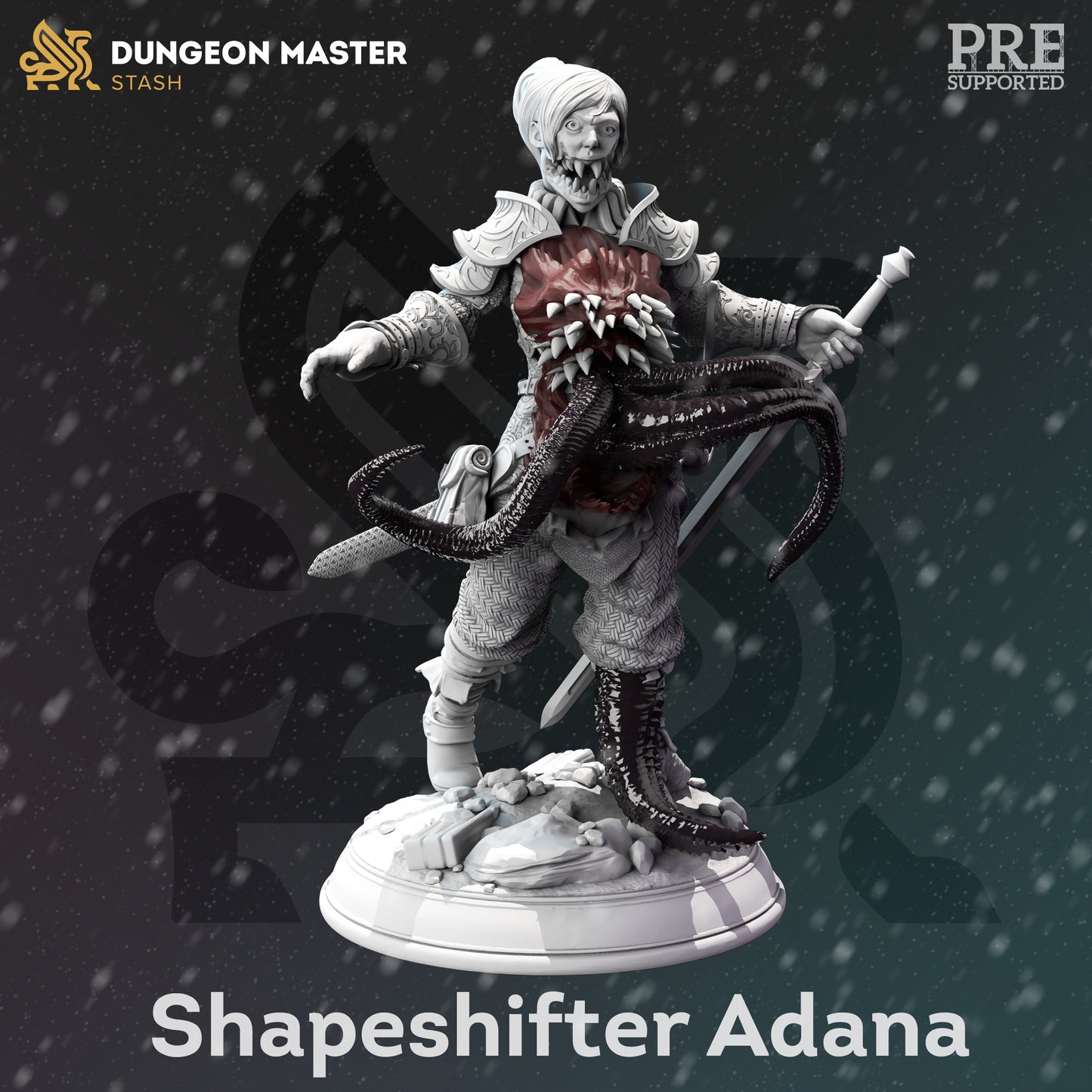 Horror Shapeshifting Female Warrior Monstrosity Mimic Monster 32mm Scale - Shapeshifter Ranger by DM Stash