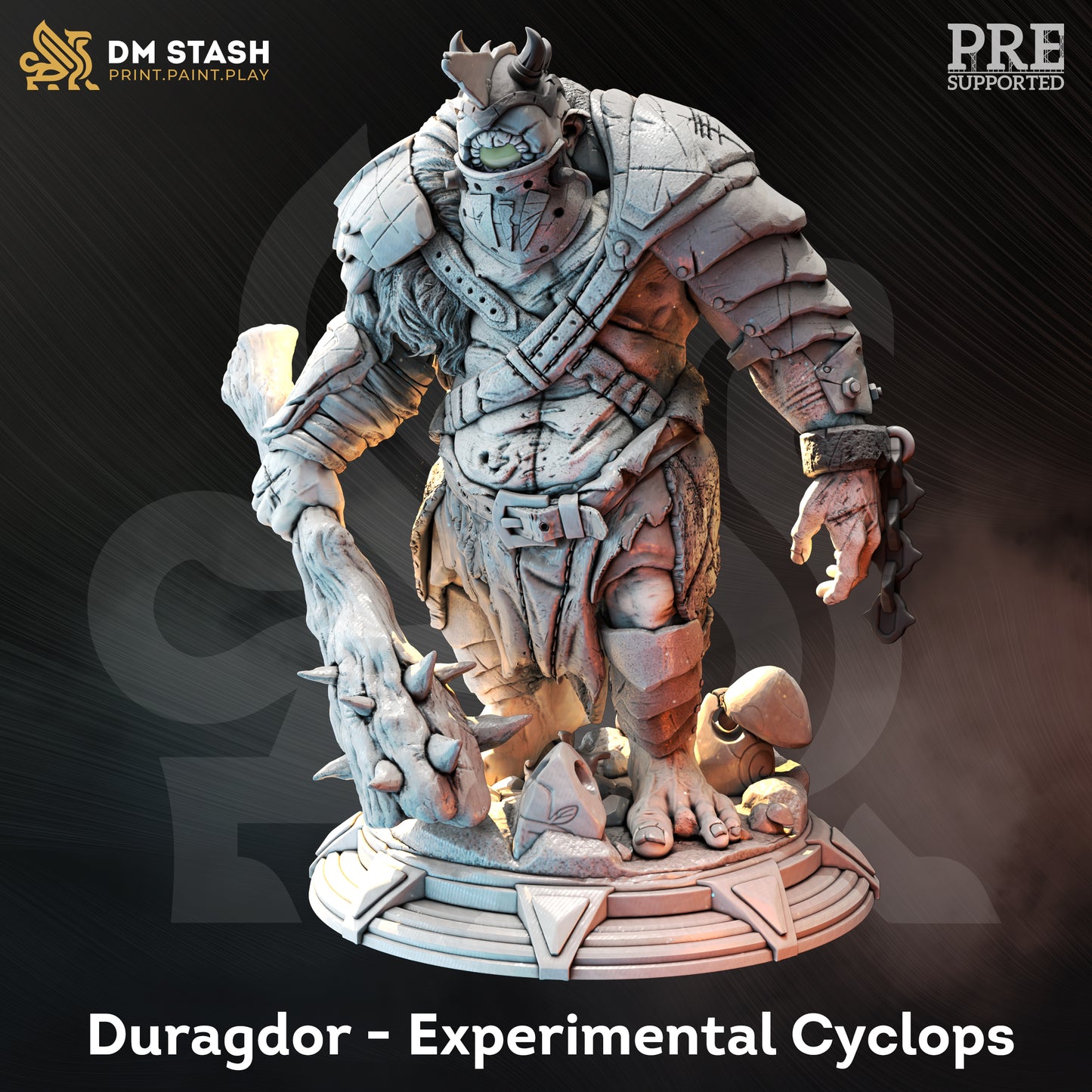 Giant One Eyed Monster Troll Boss Villain Gargantuan 32mm Scale - Elite Cyclops by DM Stash