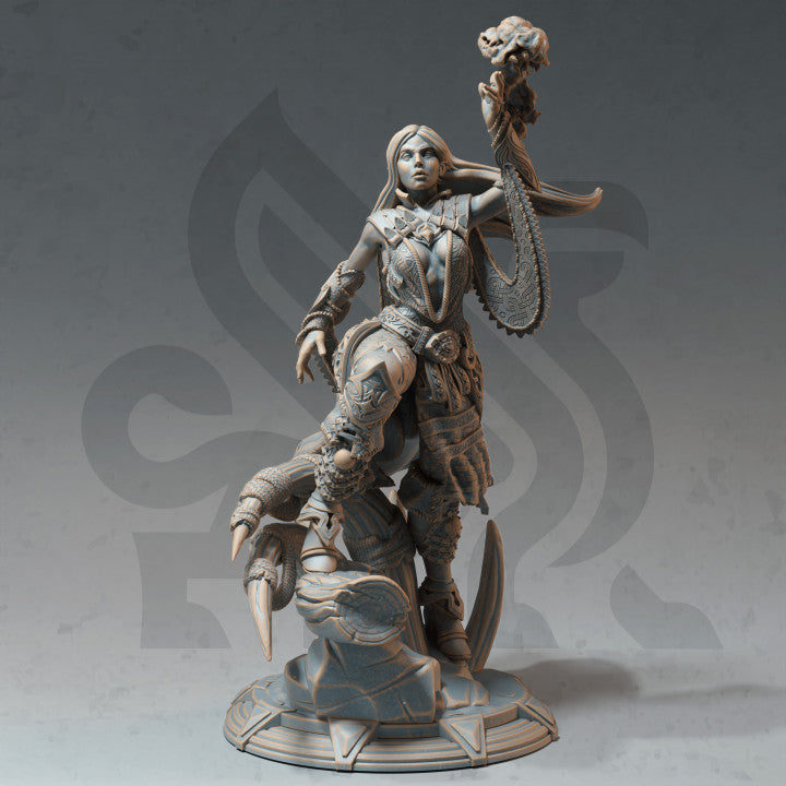 Elf Female Genasi Wizard Spellcaster Druid 32mm Scale - Elvel Illusionist by DM Stash