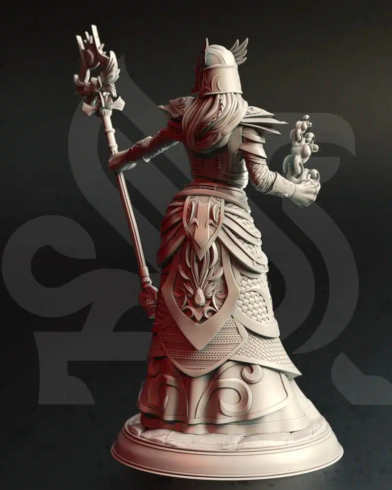 Elven Female Mage Spellcaster Villain 32mm Scale - High Elven Witch Queen by DM Stash