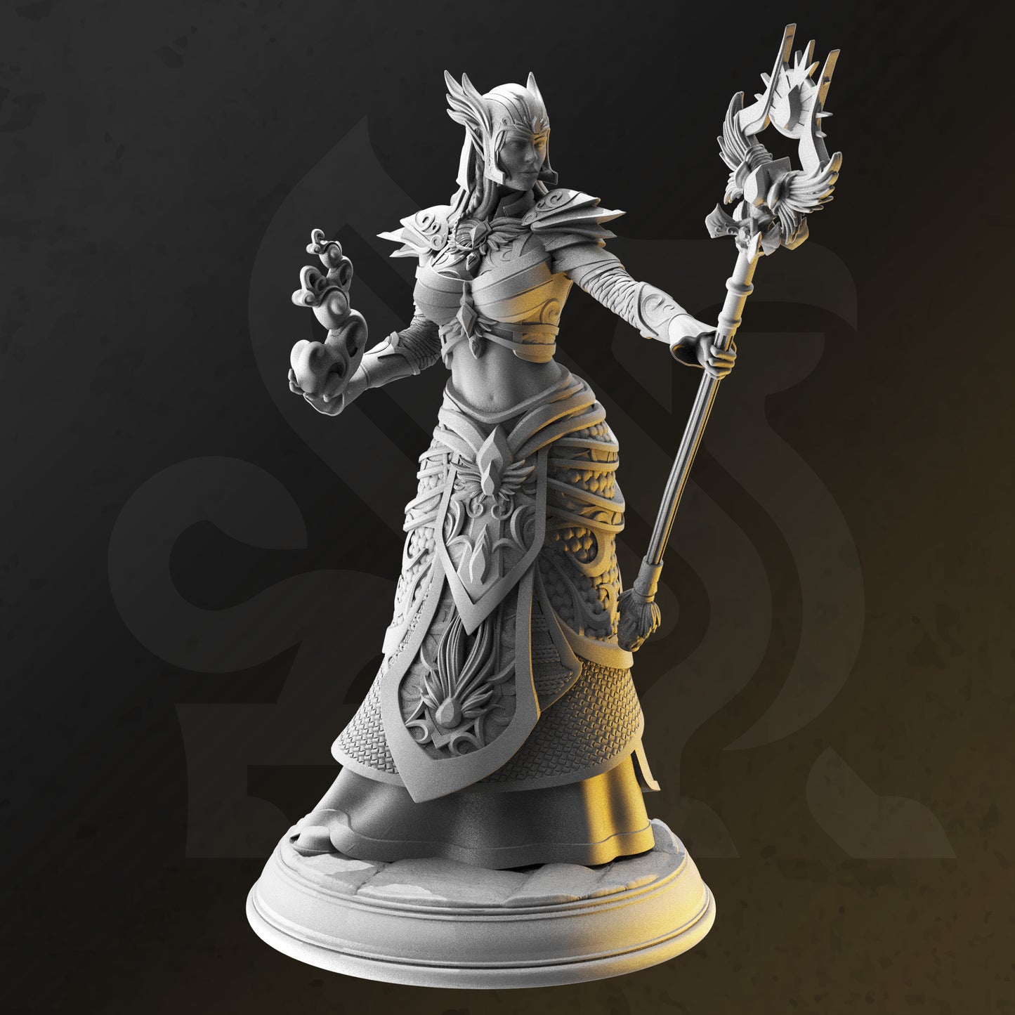 Elf Mage Female Wizard Spellcaster Miniature 32mm Scale - High Elven Witch by DM Stash