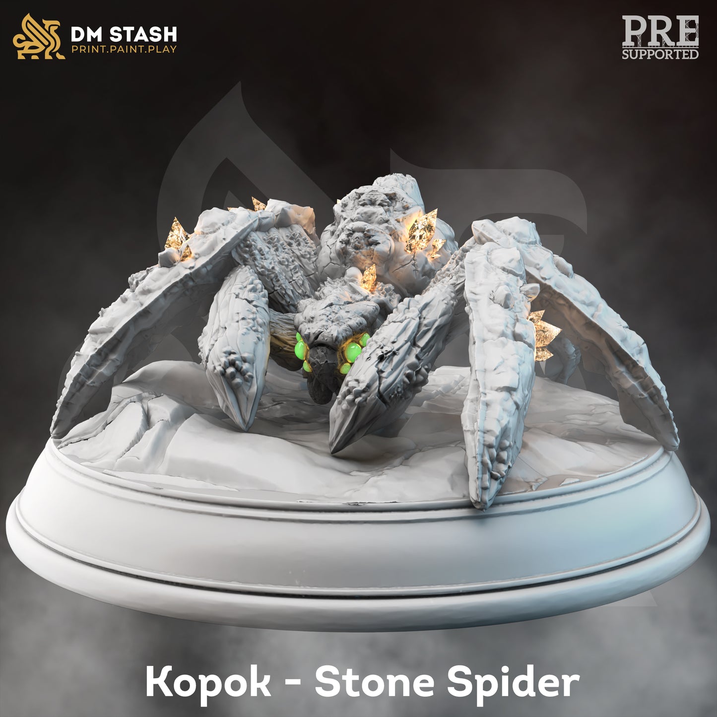 Rock Arachnoid Monster Summon Elemental Miniature 32mm Scale - Stone Spider by DM Stash