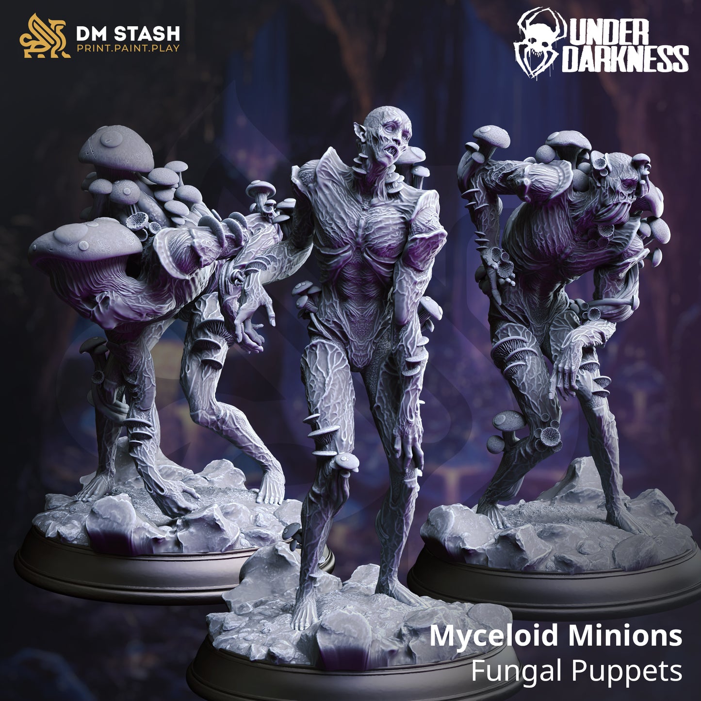 Undead Monster Infected Minions 32mm Scale - Fungal Zombies by DM Stash