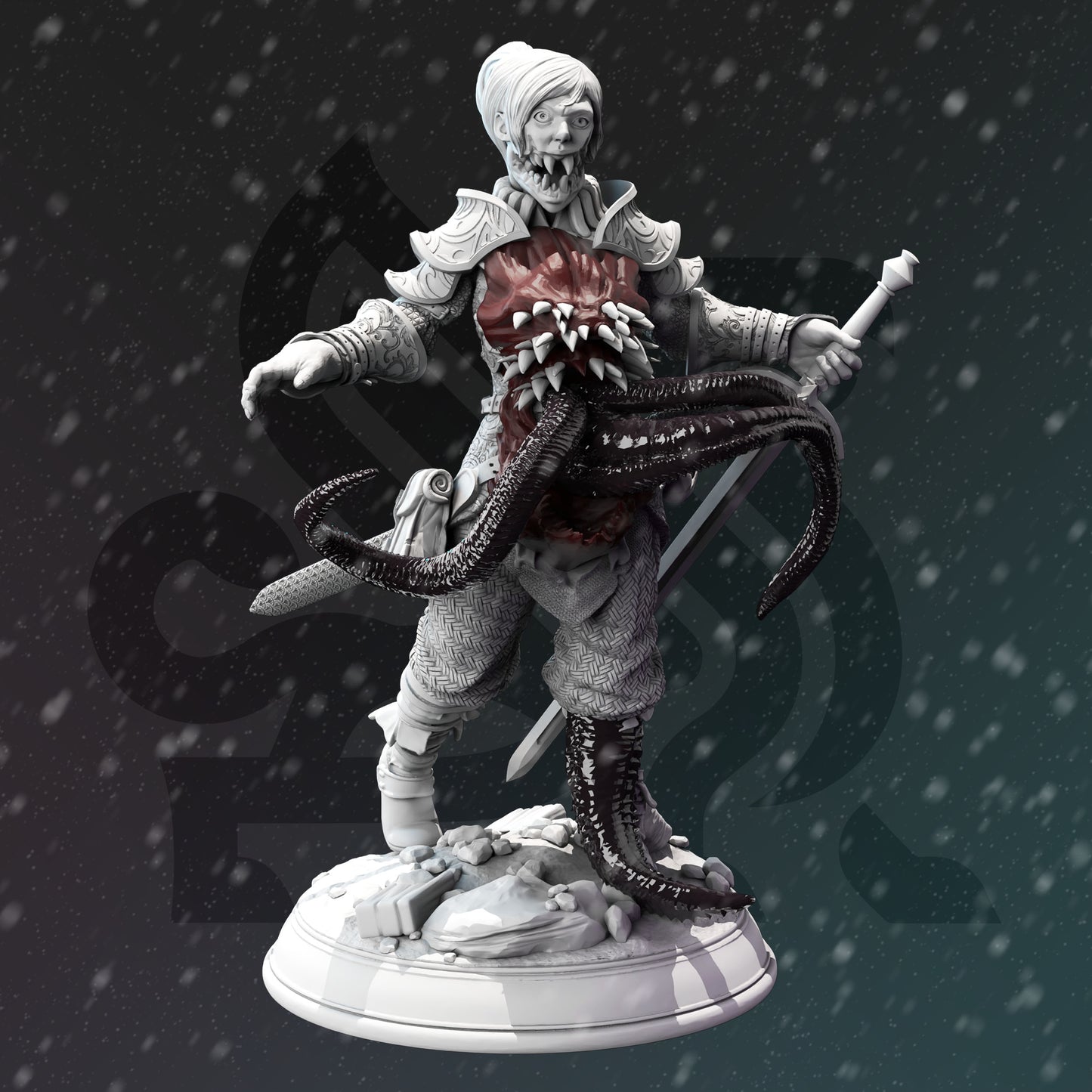 Horror Shapeshifting Female Warrior Monstrosity Mimic Monster 32mm Scale - Shapeshifter Ranger by DM Stash