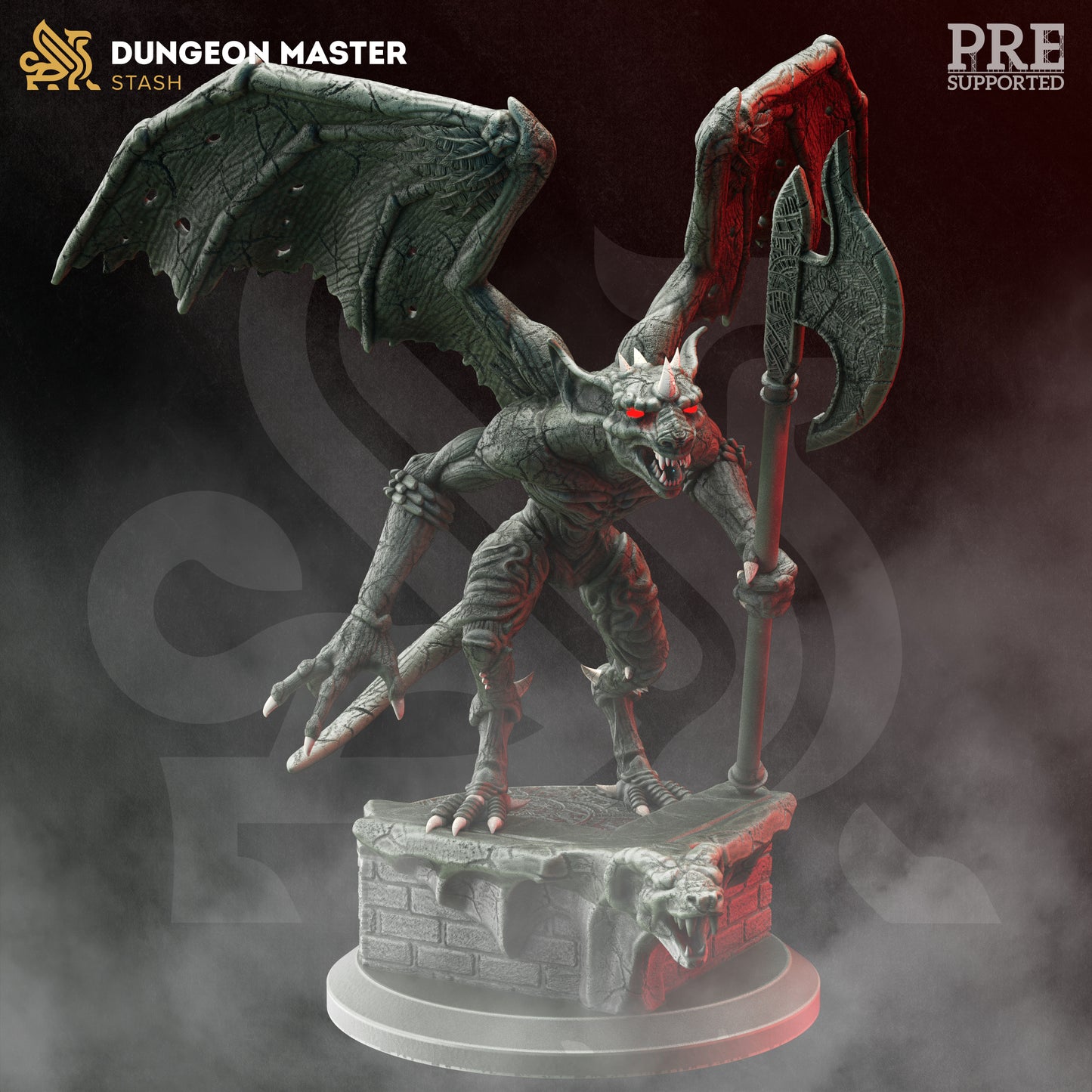 Flying Elemental Stone Construct Imp Demonic Monster 32mm Scale - Belfrian Gargoyle by DM Stash