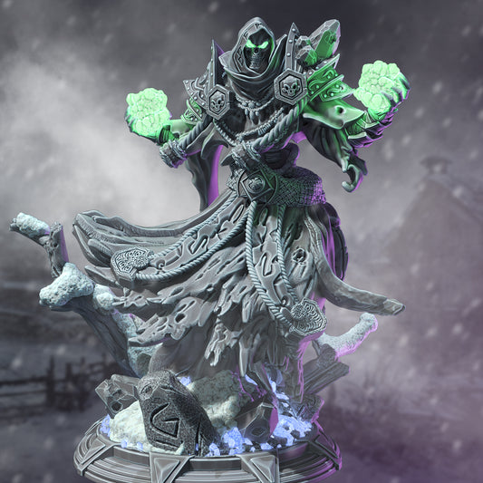 Undead Wraith Necromancer Villain 32mm Scale - Dark Wraith Lich by DM Stash