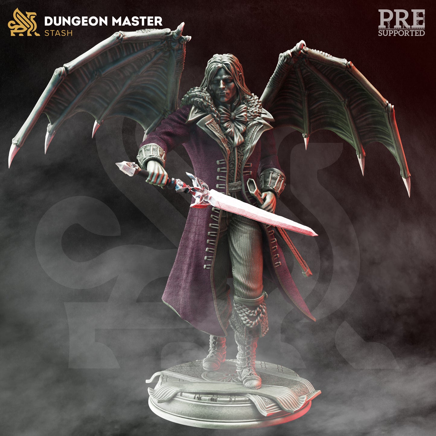 Vampire Aristocrat Count Winged Monster Villain 32mm Scale - Noble Vampire by DM Stash