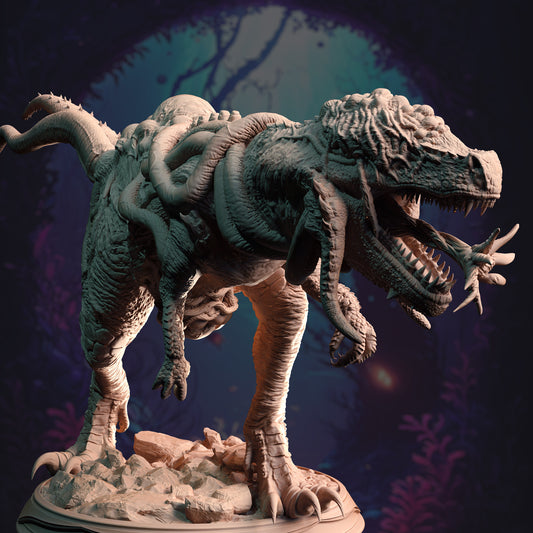 Giant Enemy T-Rex Monster Boss 32mm Scale - Eldritch Dinosaur by DM Stash