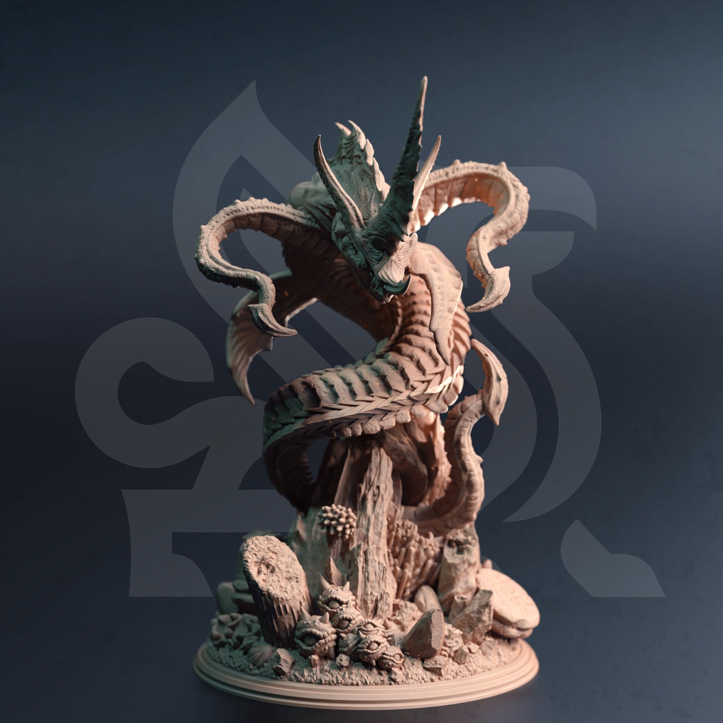 Giant Enemy Eel Gargantuan Sea Monster Boss 32mm Scale - Ancient Corrupted Leviathan by DM Stash