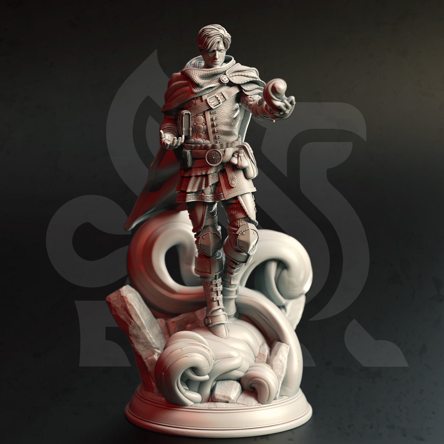 Divine Mage Flying Spellcaster Sorcerer 32mm Scale - Human Psionic by DM Stash