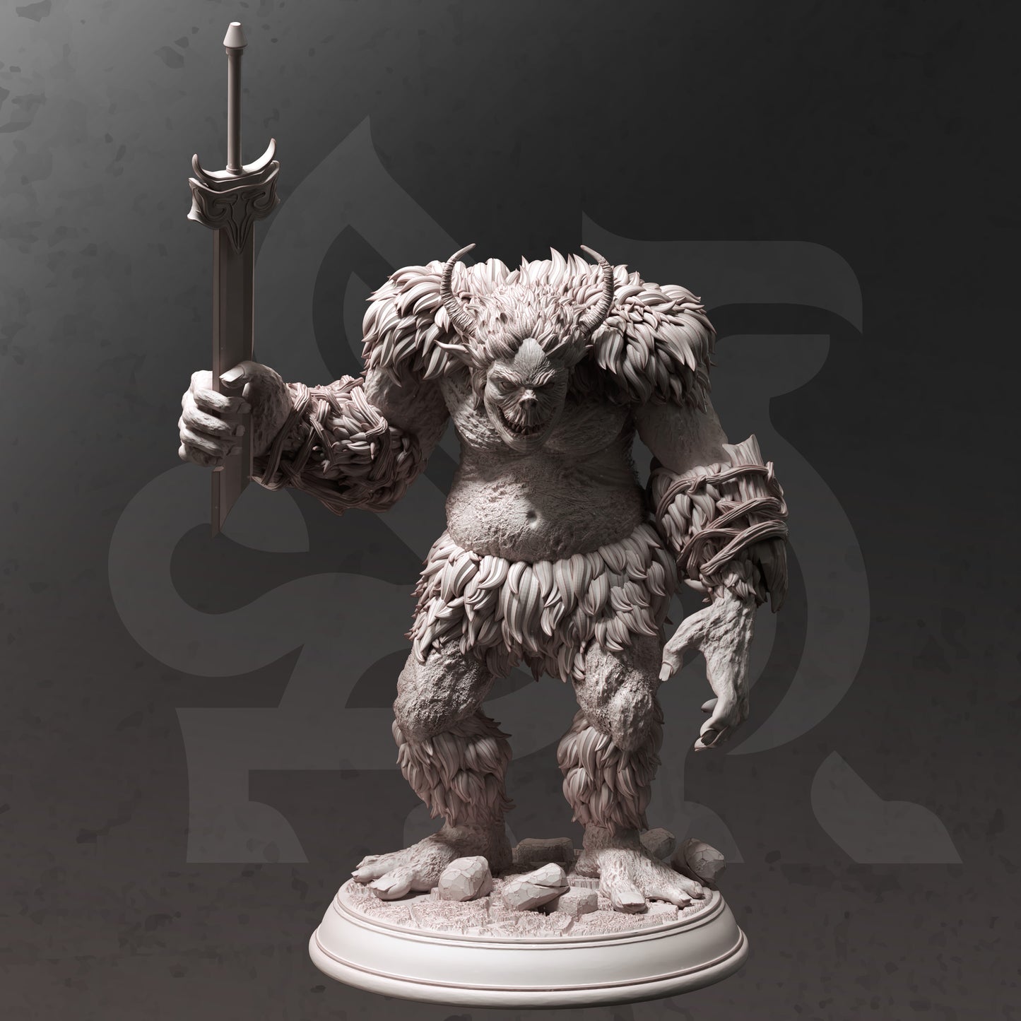 Yeti Troll Monster Abomination Miniature 32mm Scale - Cave Troll by DM Stash