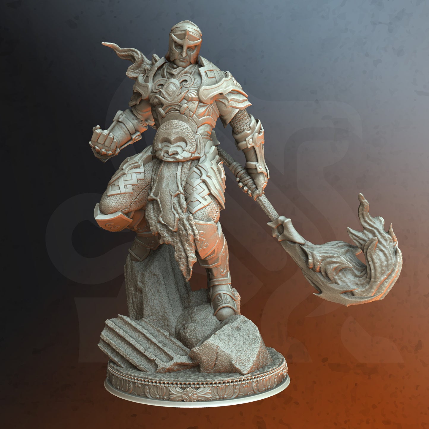 Dessert Warrior Caster Soldier Spellsword 32mm Scale - Eldritch Knight by DM Stash