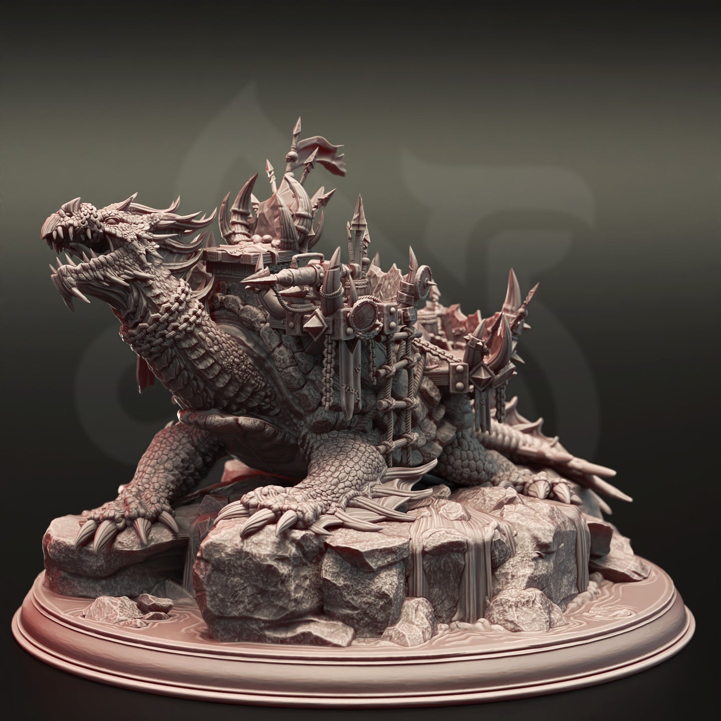 Gargantuan Warbeast Draconic Mount Huge 32mm Scale - Orcish Dragon Turtle by DM Stash