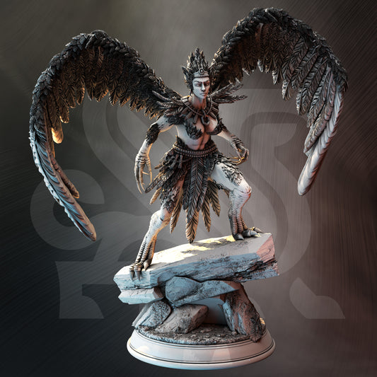 Flying Harpy Monster Enemy Miniature 32mm Scale - Harpy Queen by DM Stash