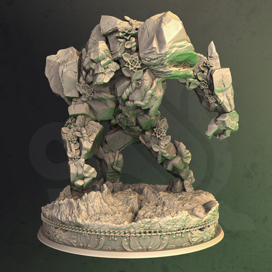 Ancient Forest Guardian Stone Construct Elemental 32mm Scale - Rock Golem by DM Stash