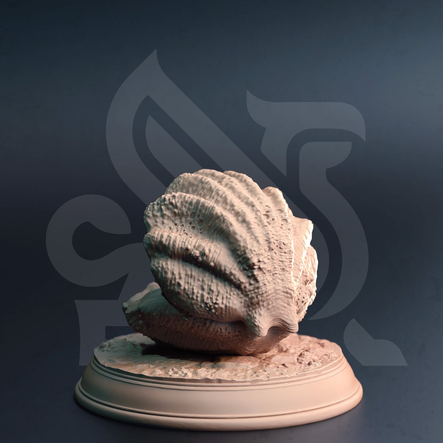 Mimic Shapeshifting Sea Monster Miniature 2 Forms 32mm Scale - Clam Mimic by DM Stash