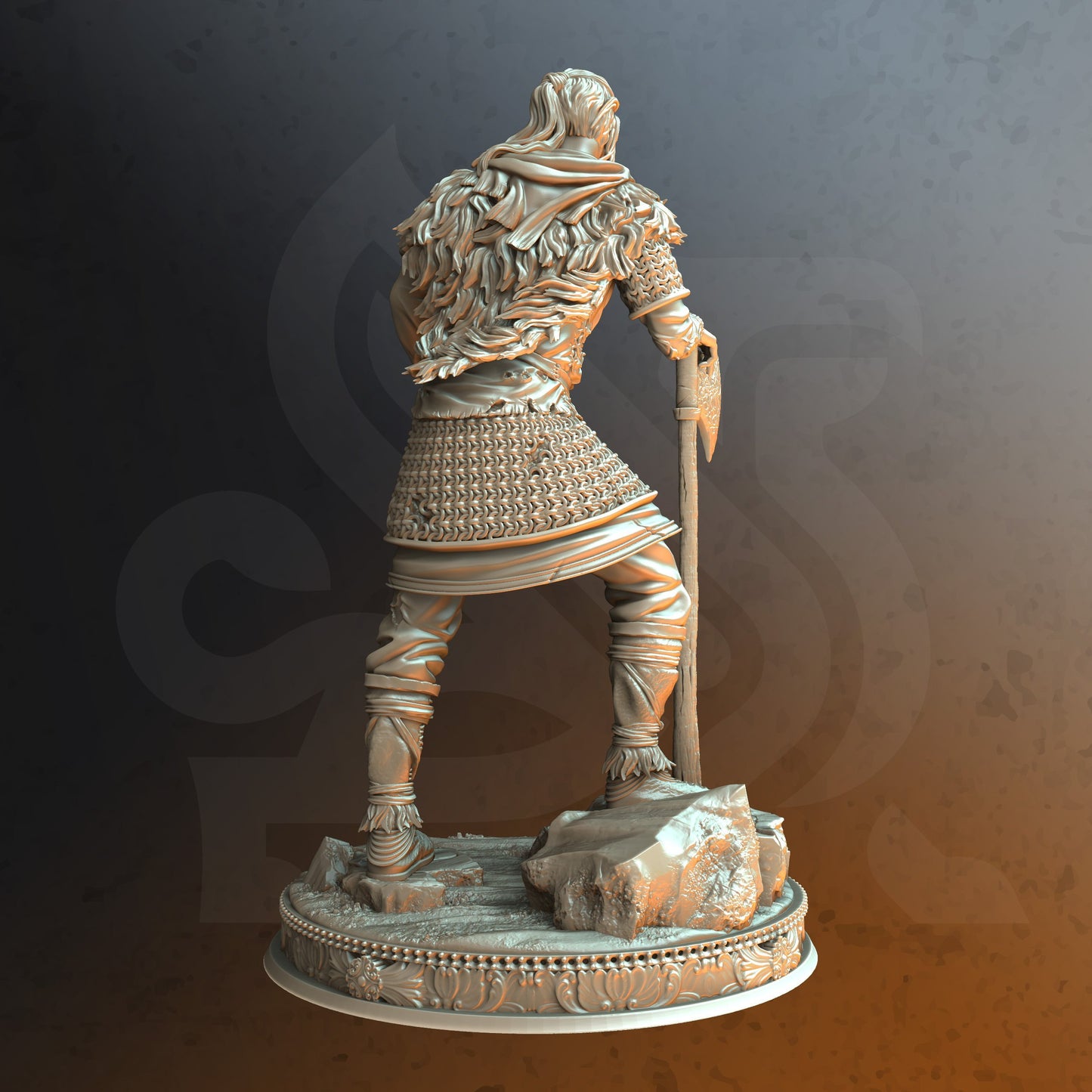 Viking Celtic Axe Warrior Barbarian Soldier 32mm Scale - Anglo-Saxon Fighter by DM Stash