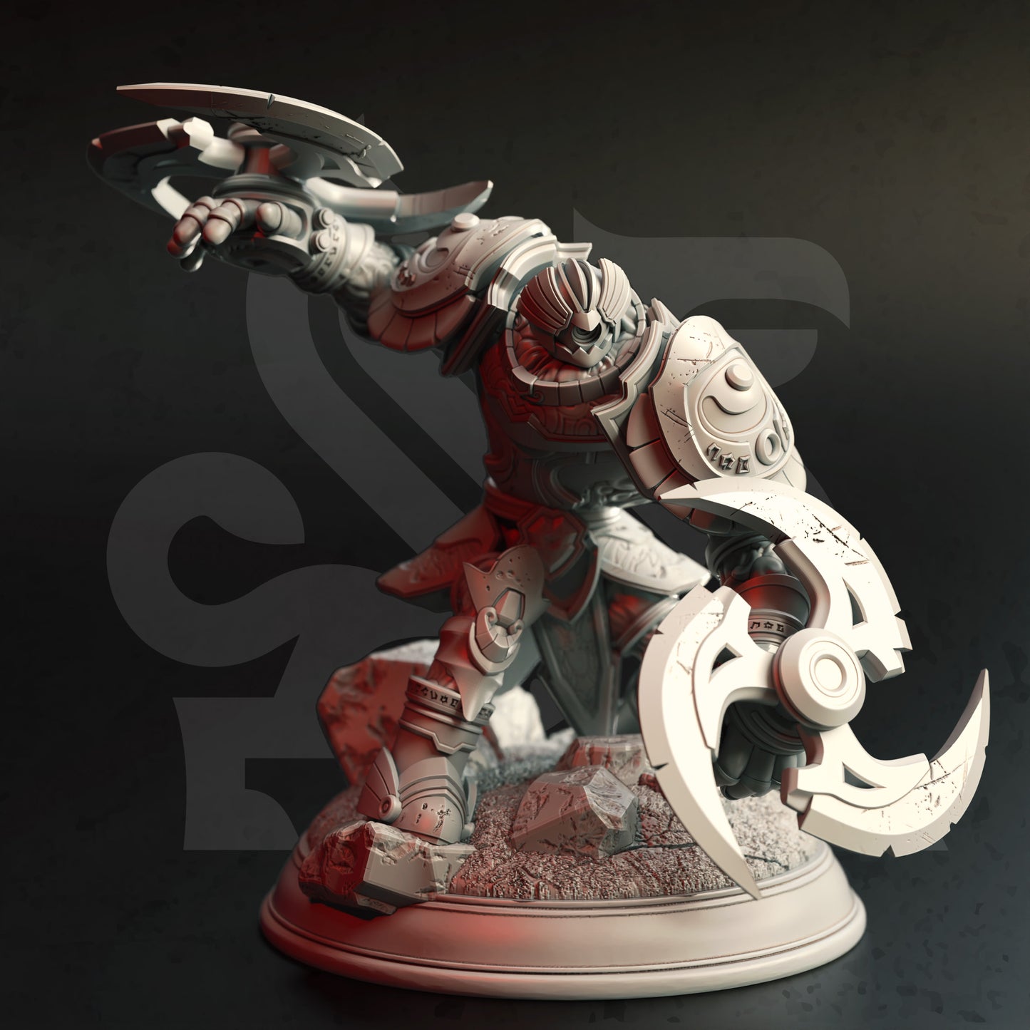 Giant Bladed Assassin Construct Machine Large Boss Monster 32mm Scale - Arcane War Golem by DM Stash