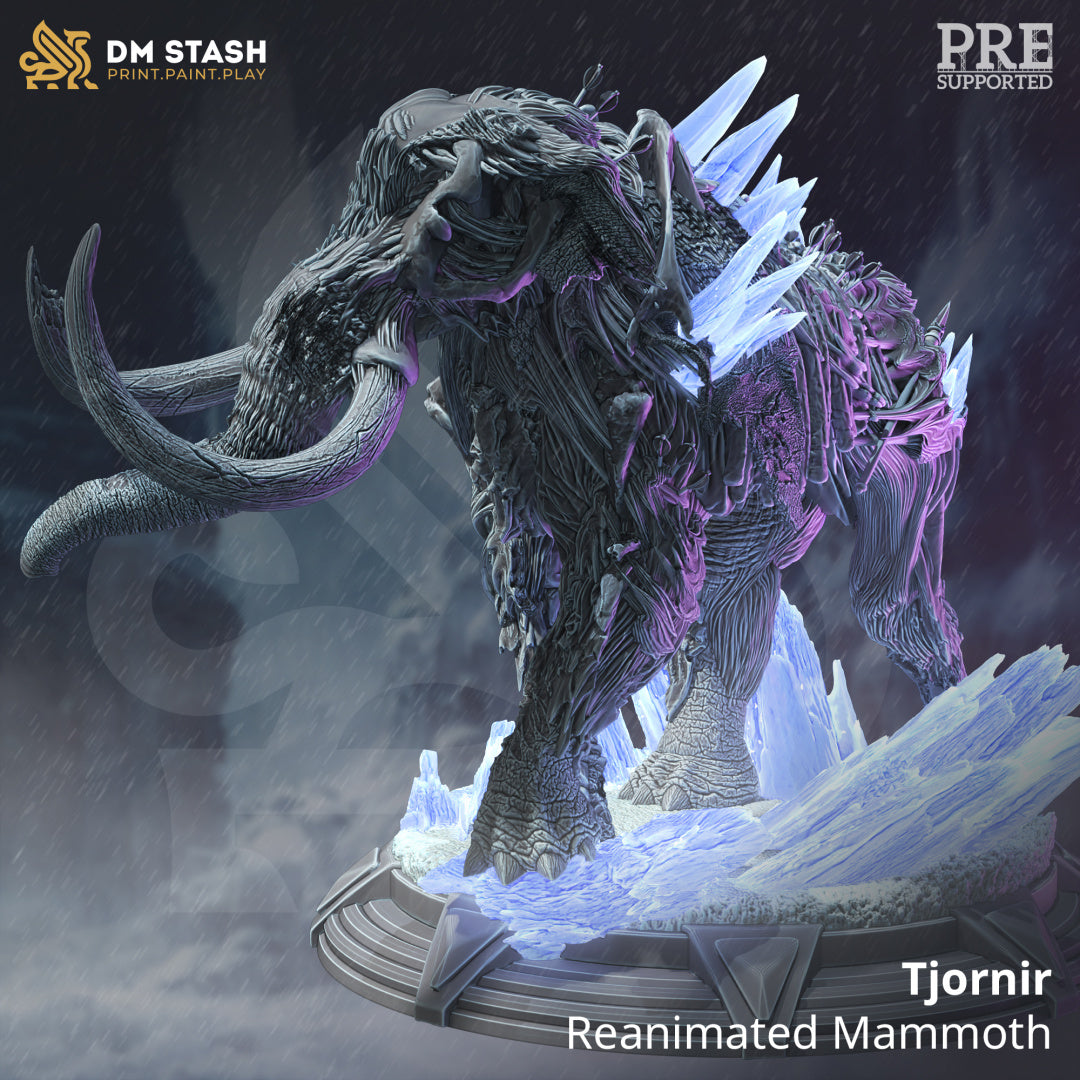 Undead Mammoth Large Frozen Beast 32mm Scale - Mammoth by DM Stash