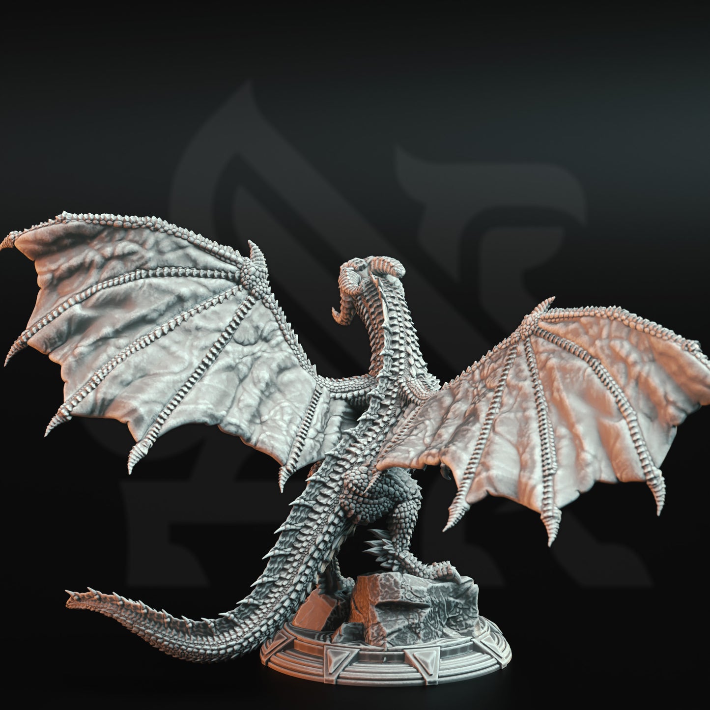 Colossal Dragon Monster Boss Monster 32mm Scale - Ancient Red Dragon by DM Stash