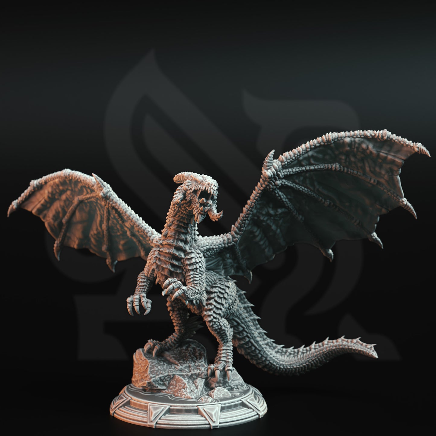 Colossal Dragon Monster Boss Monster 32mm Scale - Ancient Red Dragon by DM Stash