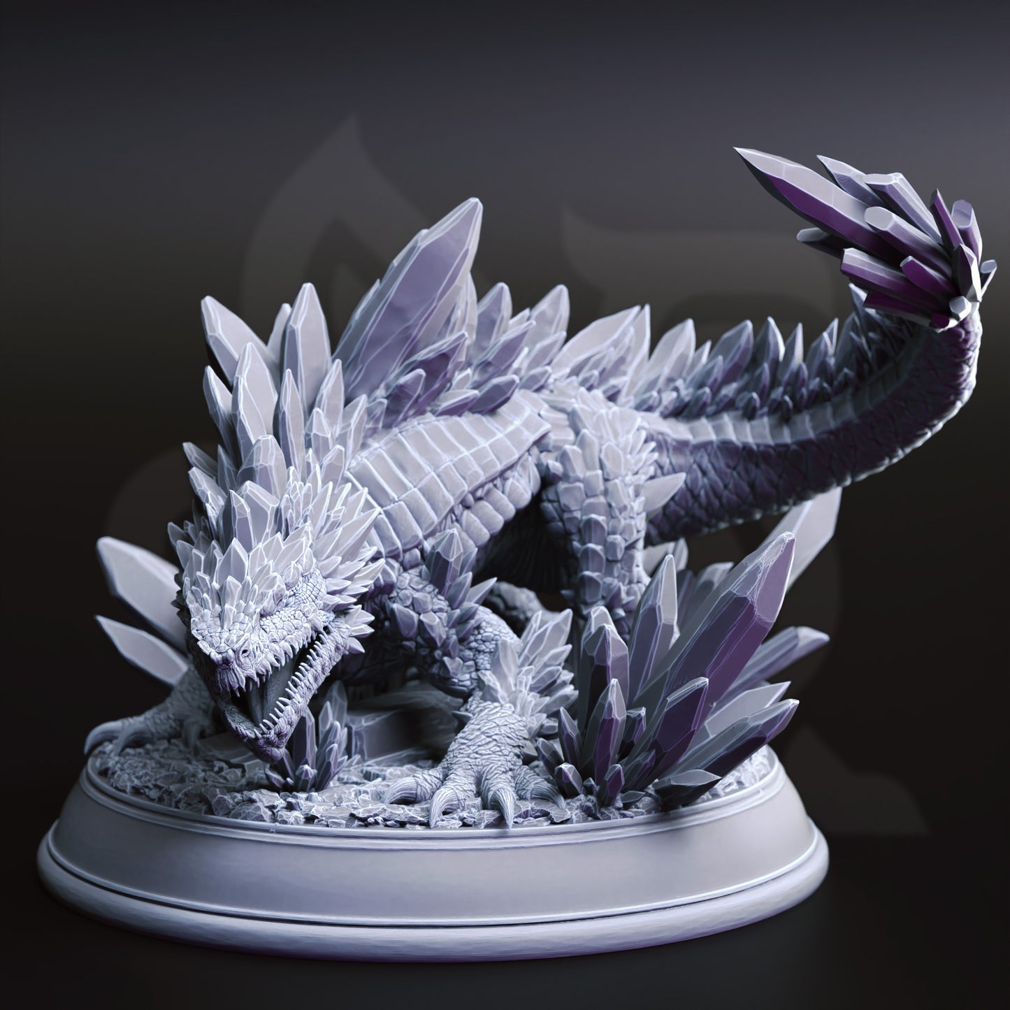 Crystal Lizard Monster Boss Minion 32mm Scale - Crystalline Lizard by DM Stash