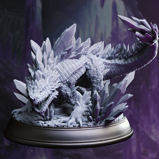 Crystal Lizard Monster Boss Minion 32mm Scale - Crystalline Lizard by DM Stash