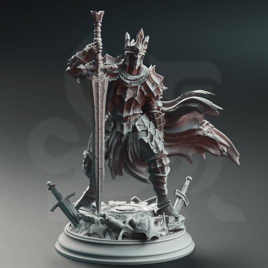 Eldrich Fallen Warrior Crown Lich Villain NPC 32mm Scale - Knight of the Void by DM Stash