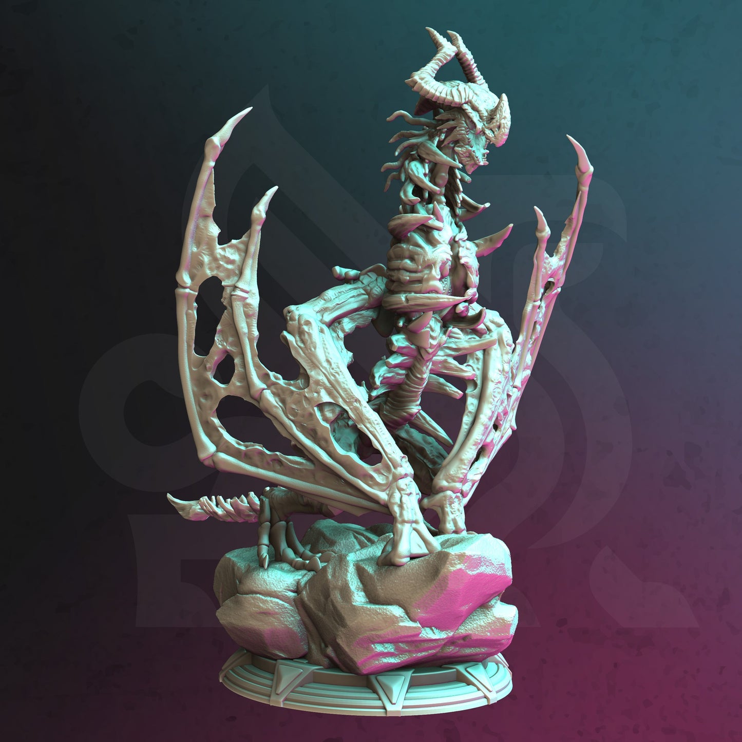 Bone Dragon Gargantuan Undead Boss Monster 32mm Scale - Ancient Dracolich by DM Stash