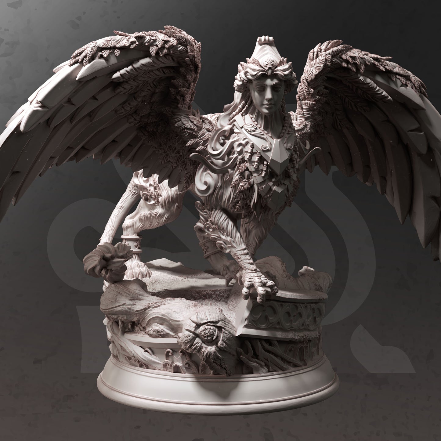 Egyptian Flying Monstrosity Boss Villain Huge 32mm Scale - Ancient Sphinx by DM Stash