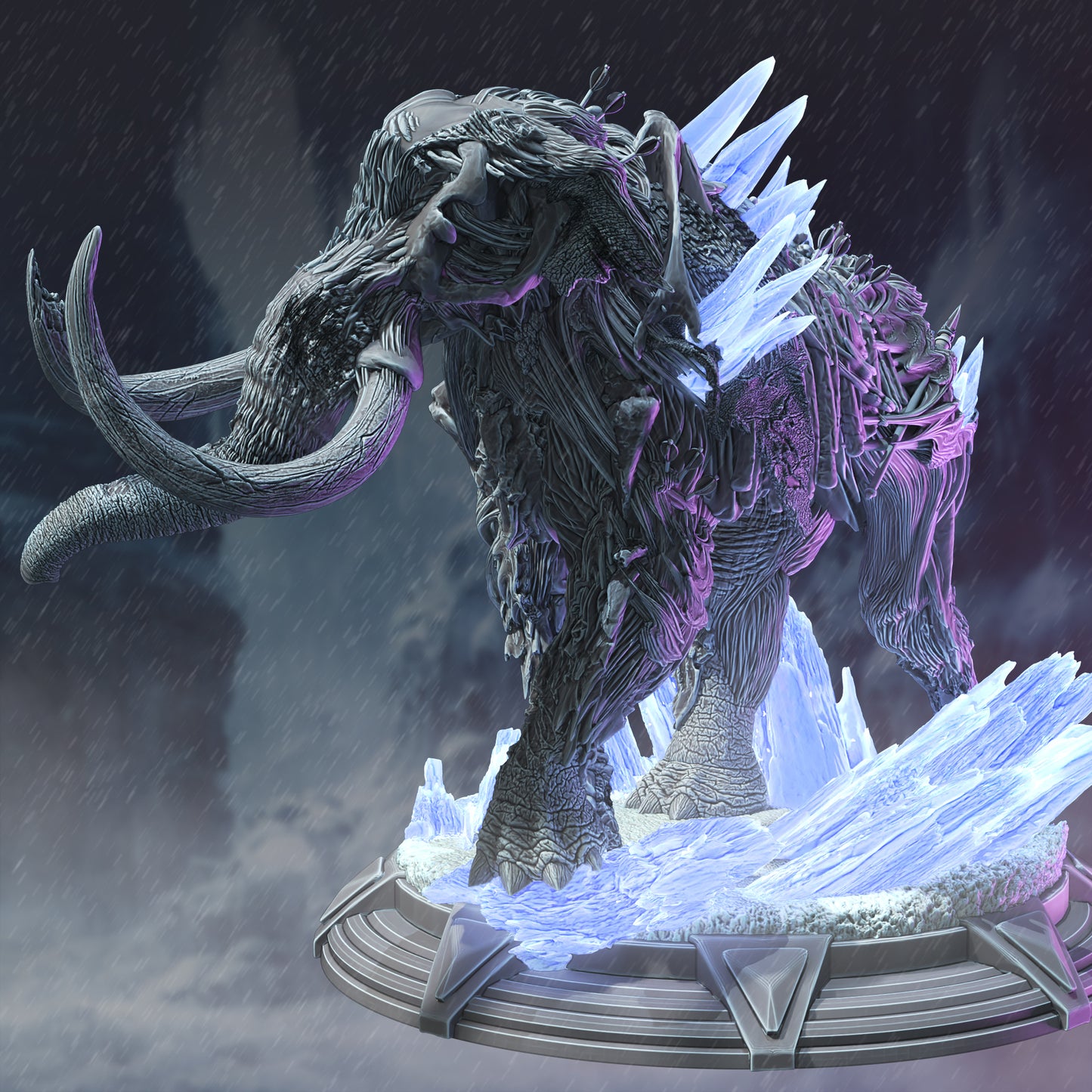 Undead Mammoth Large Frozen Beast 32mm Scale - Mammoth by DM Stash