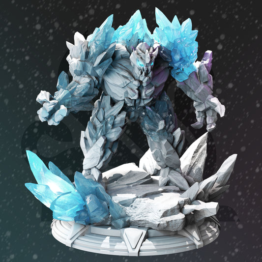 Winter Ice Giant Monster Construct 32mm Scale - Animated Frost Golem by DM Stash